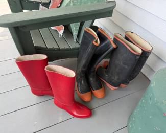 Rubber rain boots