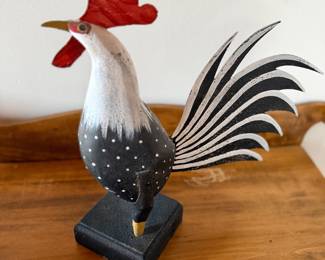 Folk Art Carved Rooster signed by Gary Matteson