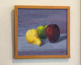 Painted fruit 12” x 11.5”