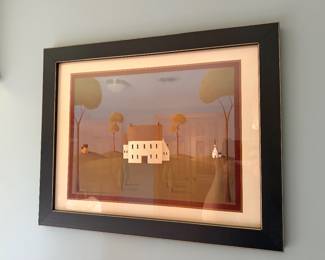 JD Logan, wood framed measuring 20.25” . 16.5”