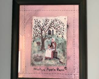 Molly’s Apple Barn framed, 16.75” x 19.5”