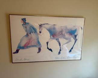 Walking Horse Woman 1988 by Carol Grigg, measures 38” x 24”