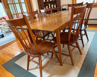 Incredible 3 board dining table measuring 71.5” x 35” x 30”. Made by Wooden Apple Custom Country Furniture Walton NY