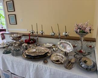 Lots of Silver Plated Serving Dishes