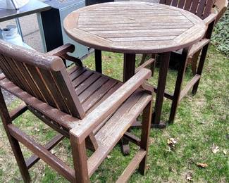 Bar table and stools
