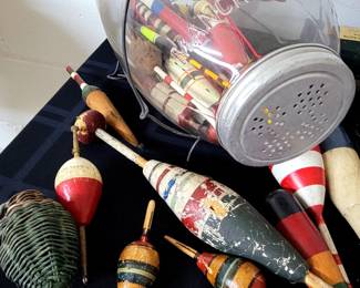 Vintage bobbers and floats
