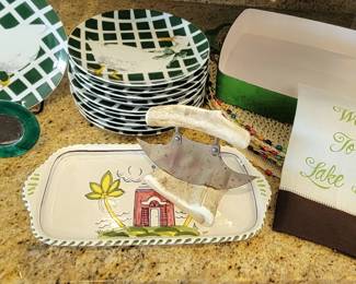 Plates are Dept56 "Trellage" line