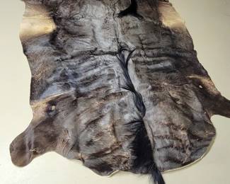 Wildebeest skin rug.....