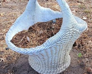 This outdoor basket needs some pansies for Spring!