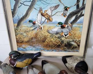 Some of the gorgeous wooden duck decoys