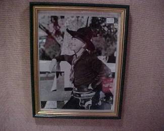 Photograph of Hopalong Cassidy.  There are hundreds of western themed items in the estate sale.