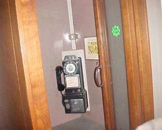 Vintage Hotel Wooden Phonebooth.