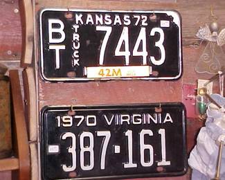 Vintage License Plates.