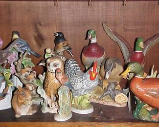 Animal and Bird Figurines.