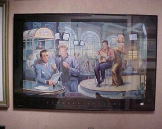 Large print featuring Hollywood greats of yesteryear.  We have several of these prints in the estate sale.