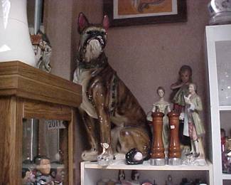 Giant Chalkware dog.