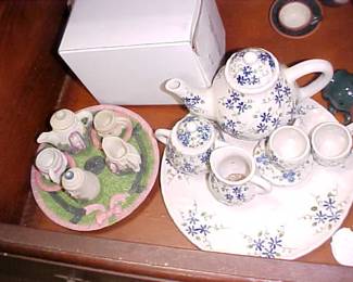 Tea sets.