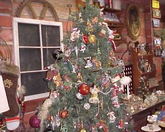 Christmas tree and decorations.