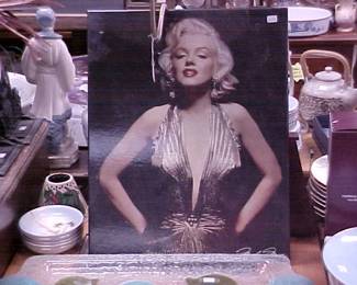 Marilyn Monroe.  Fantastic man-cave item.