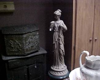 Grecian Statue 3' Tall.