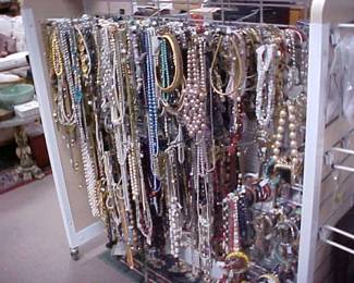 Hundreds of Thousands of costume jewelry items throughout the store.