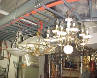 Hanging lamps.