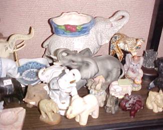 Elephant collectibles.