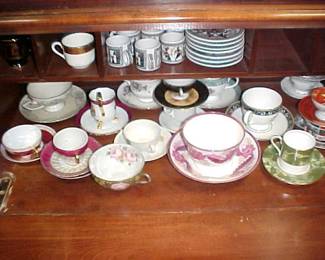 Teacups and Saucers.