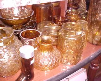 Amber glassware.