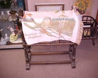 Blanket Holder, blankets, figurines, magazine racks.