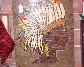 Wooden Native American Art.