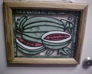 Stained glass artwork.