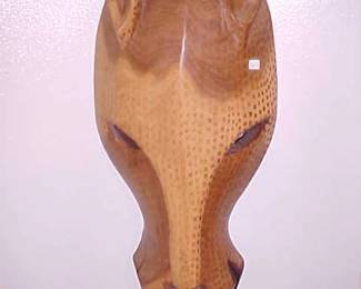 Giraffe African wooden mask.