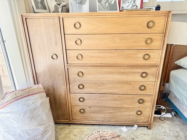 2 matching mid century dressers