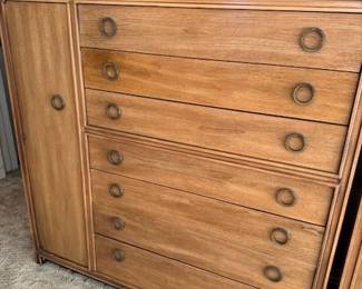 2 matching mid century dressers