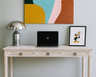 Anthropologie - Offwhite Minimalist Desk