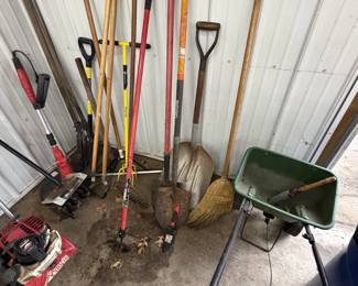 Lots of garden tools, etc.  Not all shown here.