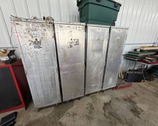 Rolling Storage Cabinets (bakery racks) that organize and store everything in your shop!