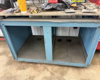 Heavy Steel Shop table / storage.  