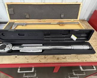 3/4 inch torque wrench and large micrometer