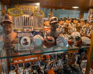 Houston Astros 2017 World Series Memorabilia Collection with Autographed Items and Player Busts