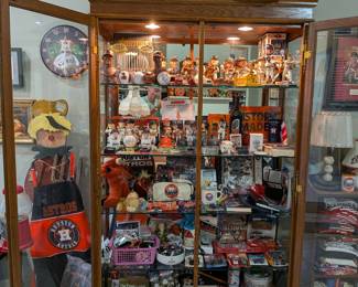 Houston Astros Memorabilia Collection Display Cabinet
