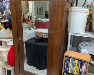 Antique Mahogany Louis Philippe Armoire with Mirror