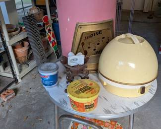 Vintage "Junior" Jukebox Table and Portable Hair Dryer Set
