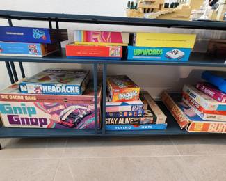 vintage games--he is a collector