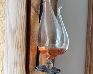HAND BLOWN WEATHER GLASS BAROMETER