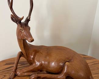 UTTERMOST WOOD TONE BUCK STATUE