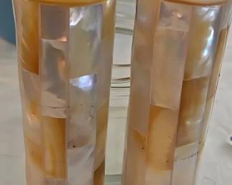 Mother of Pearl Salt and Pepper Shakers