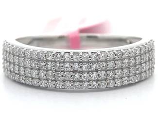 NEW! 0.50 Carat Pavé Diamond Four Row Band