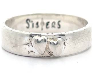 SISTERS Double Heart Ring